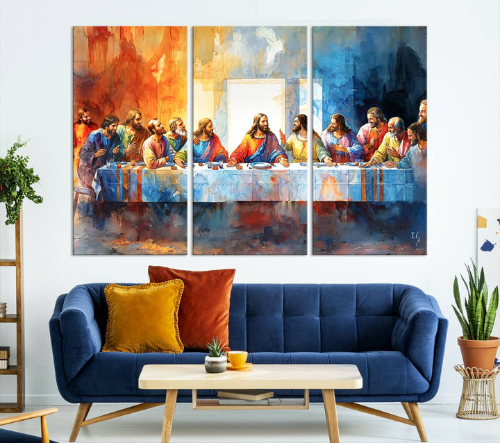 Jesus Christ Wall Art Canvas Print The Last Supper Christian Artwork for Wall Decor