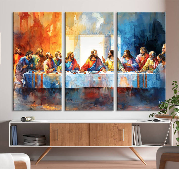 Jesus Christ Wall Art Canvas Print The Last Supper Christian Artwork for Wall Decor