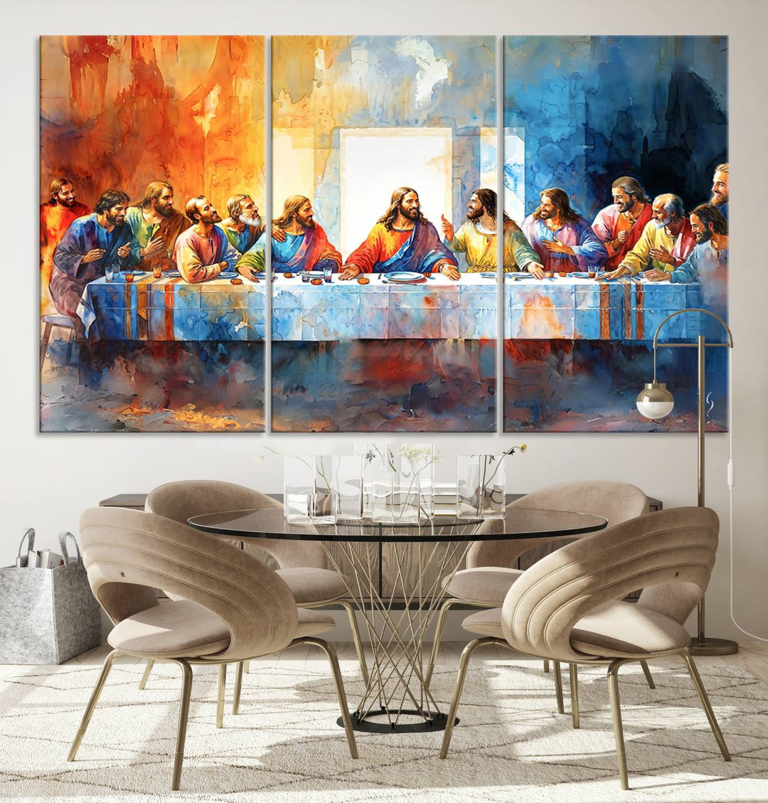 Jesus Christ Wall Art Canvas Print The Last Supper Christian Artwork for Wall Decor