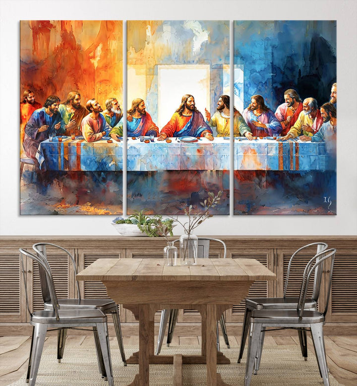 Jesus Christ Wall Art Canvas Print The Last Supper Christian Artwork for Wall Decor