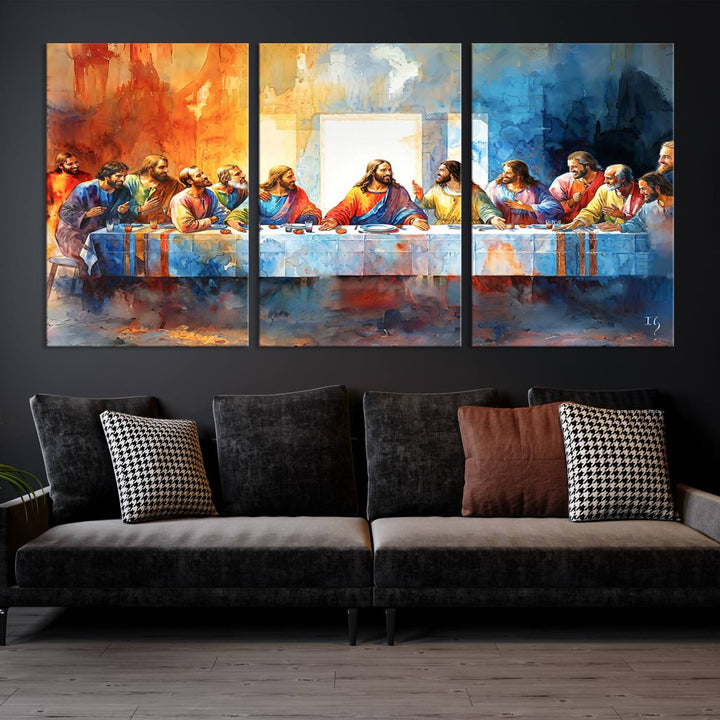 Jesus Christ Wall Art Canvas Print The Last Supper Christian Artwork for Wall Decor