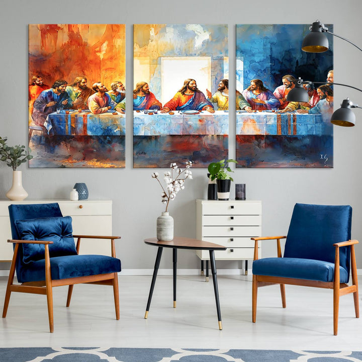 Jesus Christ Wall Art Canvas Print The Last Supper Christian Artwork for Wall Decor