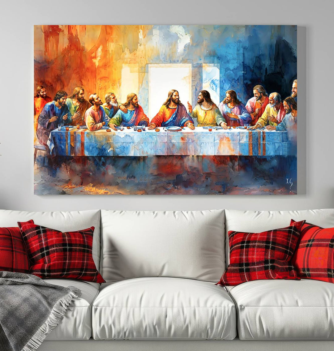 Jesus Christ Wall Art Canvas Print The Last Supper Christian Artwork for Wall Decor