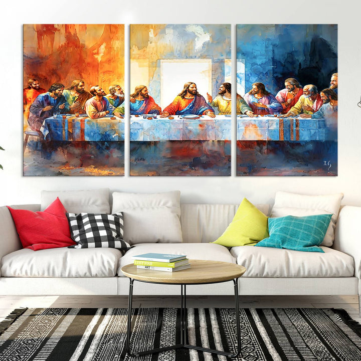 Jesus Christ Wall Art Canvas Print The Last Supper Christian Artwork for Wall Decor