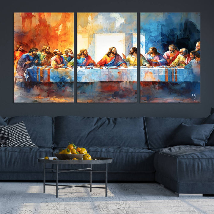 Jesus Christ Wall Art Canvas Print The Last Supper Christian Artwork for Wall Decor