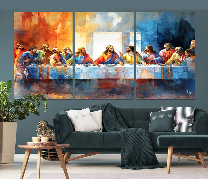 Jesus Christ Wall Art Canvas Print The Last Supper Christian Artwork for Wall Decor