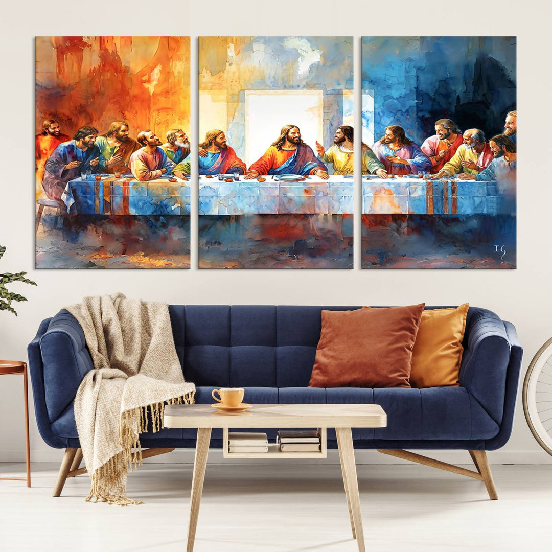 Jesus Christ Wall Art Canvas Print The Last Supper Christian Artwork for Wall Decor