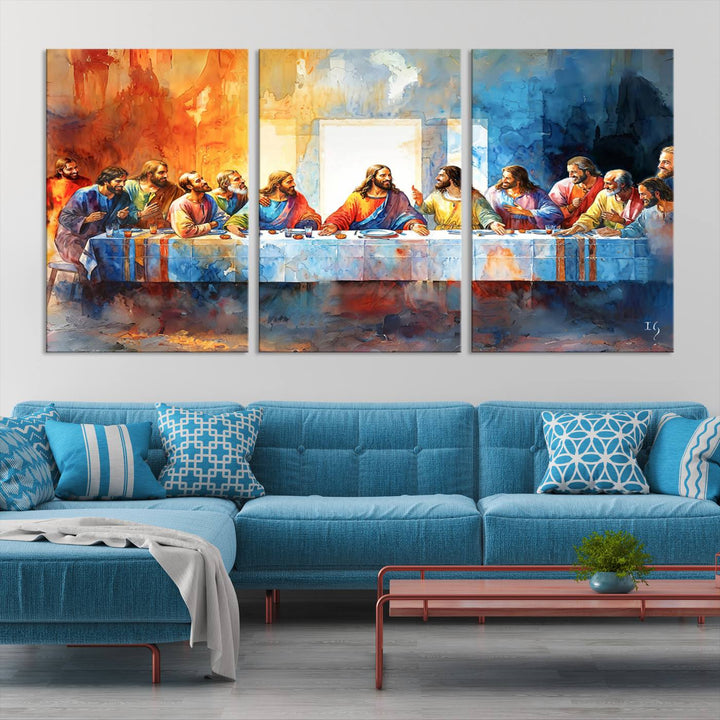 Jesus Christ Wall Art Canvas Print The Last Supper Christian Artwork for Wall Decor