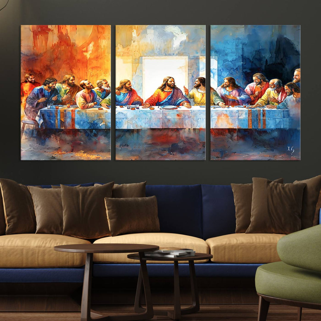 Jesus Christ Wall Art Canvas Print The Last Supper Christian Artwork for Wall Decor