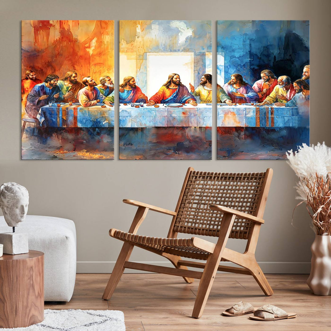 Jesus Christ Wall Art Canvas Print The Last Supper Christian Artwork for Wall Decor