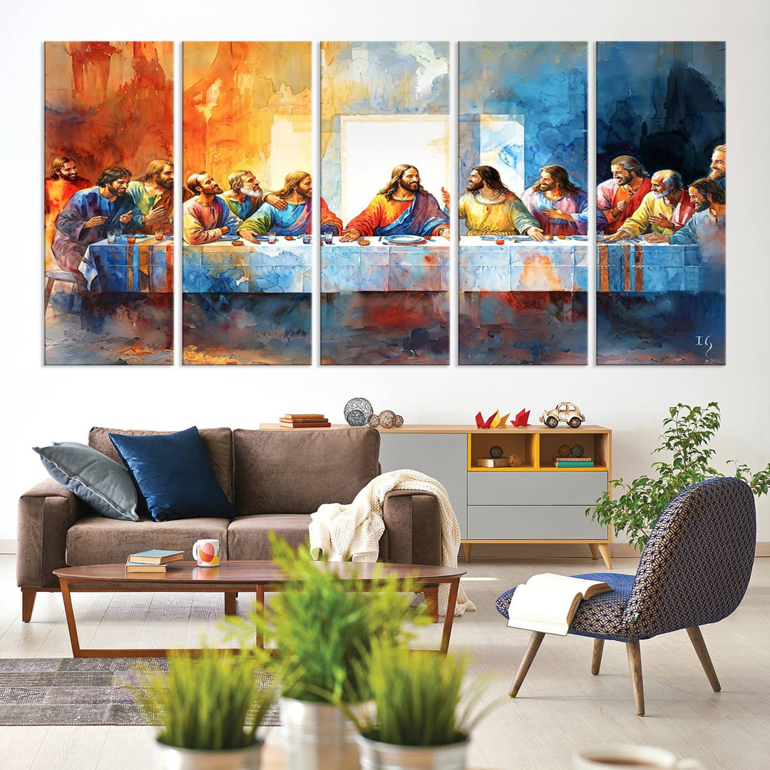 Jesus Christ Wall Art Canvas Print The Last Supper Christian Artwork for Wall Decor