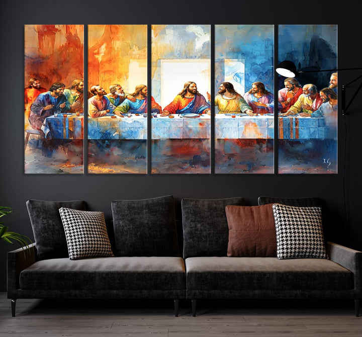 Jesus Christ Wall Art Canvas Print The Last Supper Christian Artwork for Wall Decor