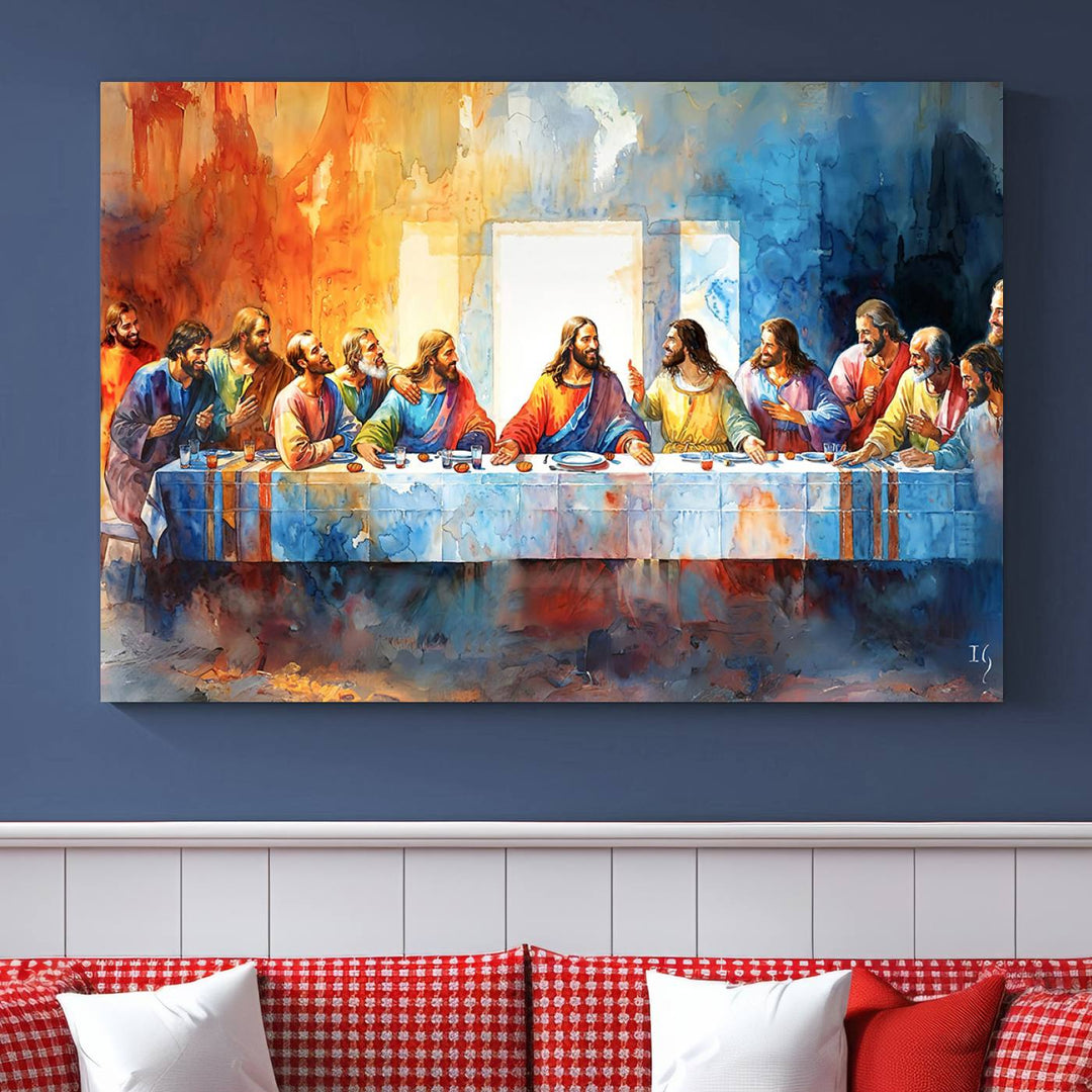 Jesus Christ Wall Art Canvas Print The Last Supper Christian Artwork for Wall Decor