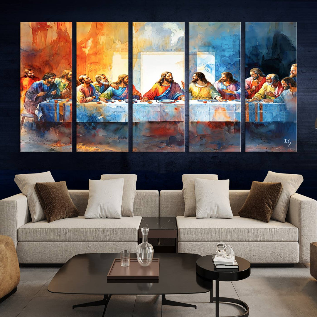 Jesus Christ Wall Art Canvas Print The Last Supper Christian Artwork for Wall Decor