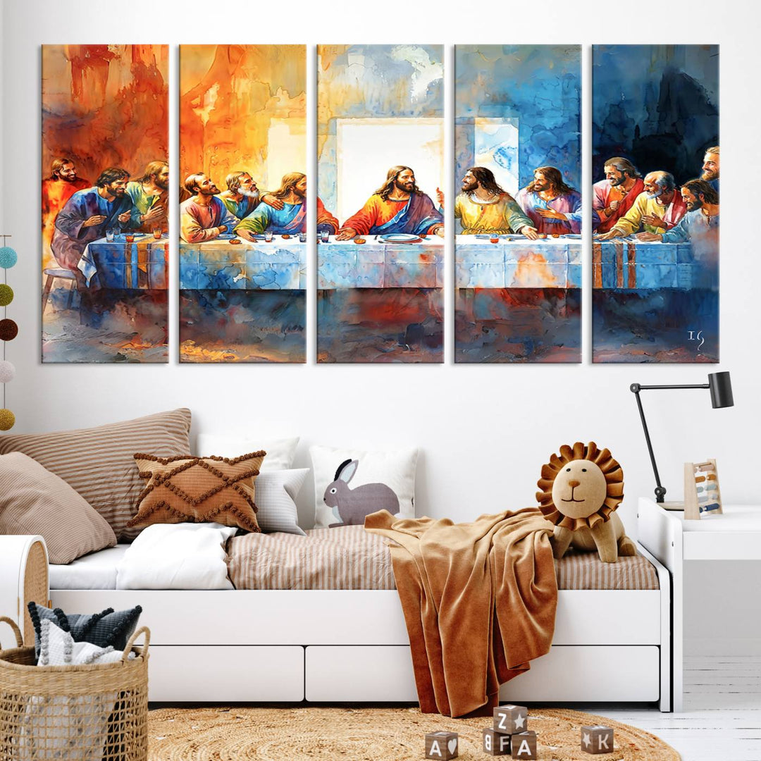 Jesus Christ Wall Art Canvas Print The Last Supper Christian Artwork for Wall Decor