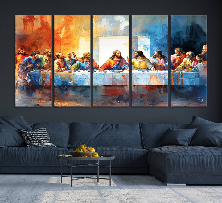 Jesus Christ Wall Art Canvas Print The Last Supper Christian Artwork for Wall Decor