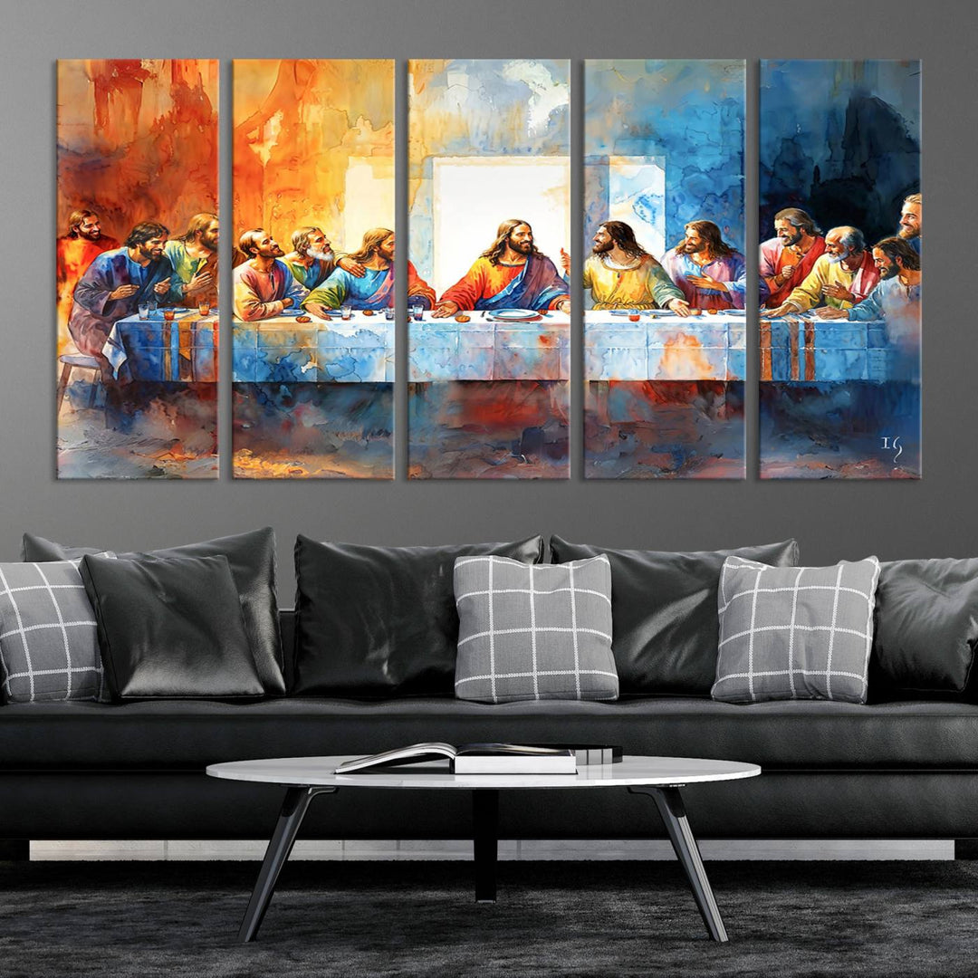 Jesus Christ Wall Art Canvas Print The Last Supper Christian Artwork for Wall Decor