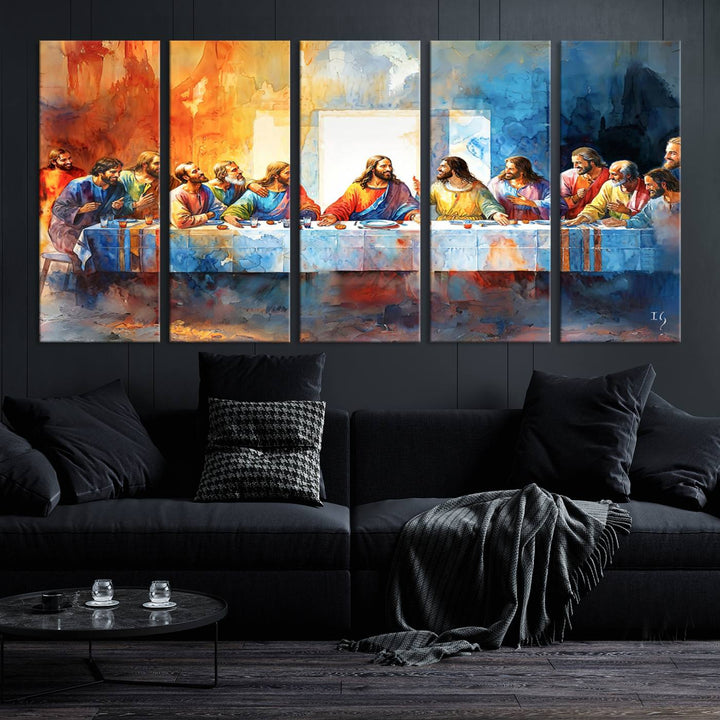 Jesus Christ Wall Art Canvas Print The Last Supper Christian Artwork for Wall Decor