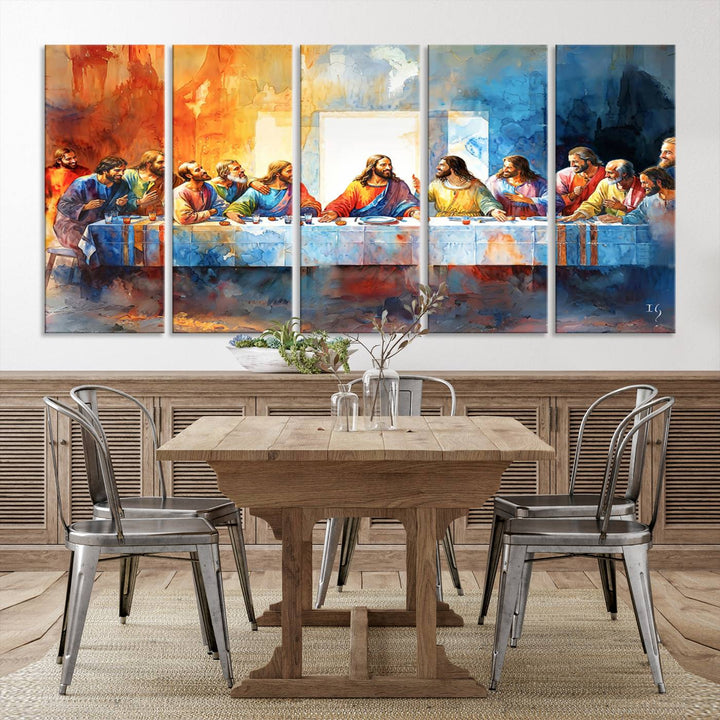 Jesus Christ Wall Art Canvas Print The Last Supper Christian Artwork for Wall Decor