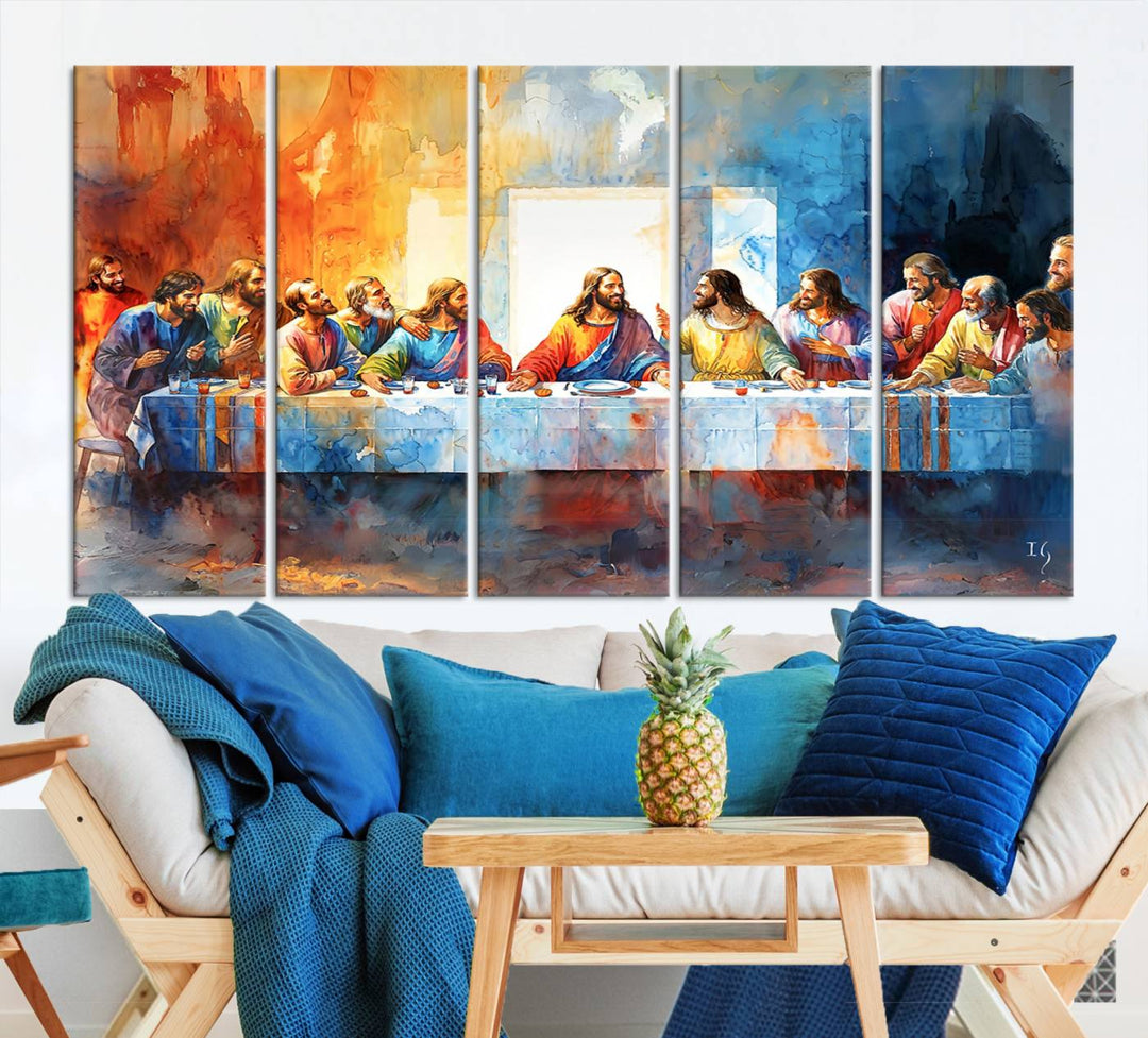 Jesus Christ Wall Art Canvas Print The Last Supper Christian Artwork for Wall Decor