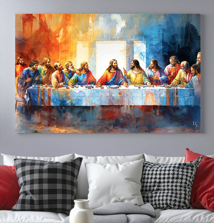 Jesus Christ Wall Art Canvas Print The Last Supper Christian Artwork for Wall Decor