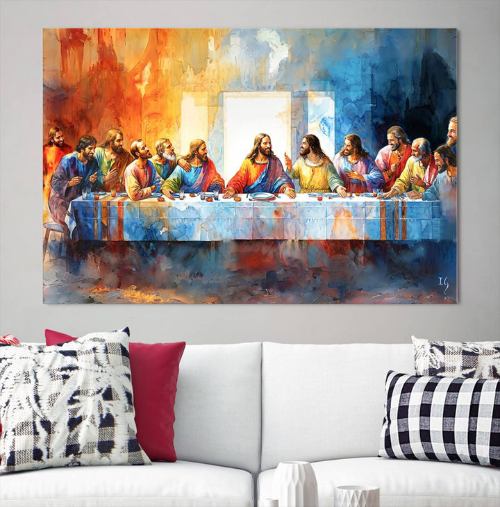 Jesus Christ Wall Art Canvas Print The Last Supper Christian Artwork for Wall Decor