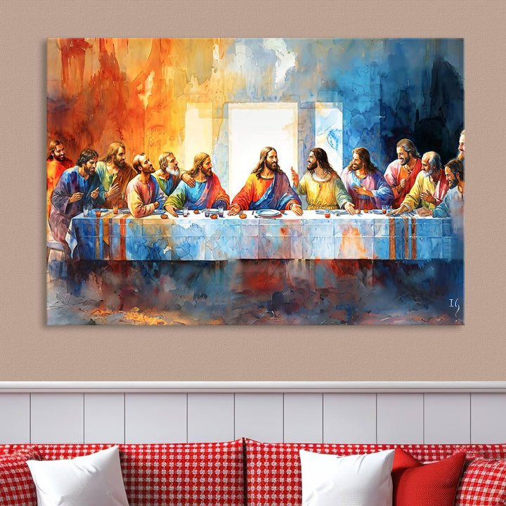 Jesus Christ Wall Art Canvas Print The Last Supper Christian Artwork for Wall Decor