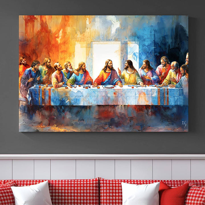 Jesus Christ Wall Art Canvas Print The Last Supper Christian Artwork for Wall Decor