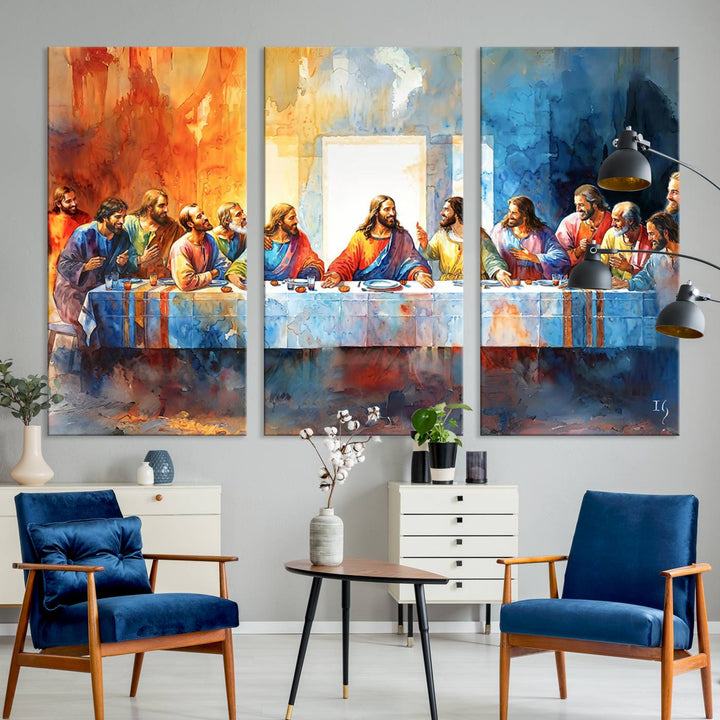 Jesus Christ Wall Art Canvas Print The Last Supper Christian Artwork for Wall Decor