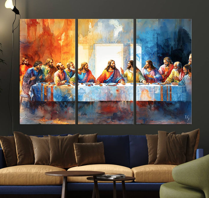 Jesus Christ Wall Art Canvas Print The Last Supper Christian Artwork for Wall Decor