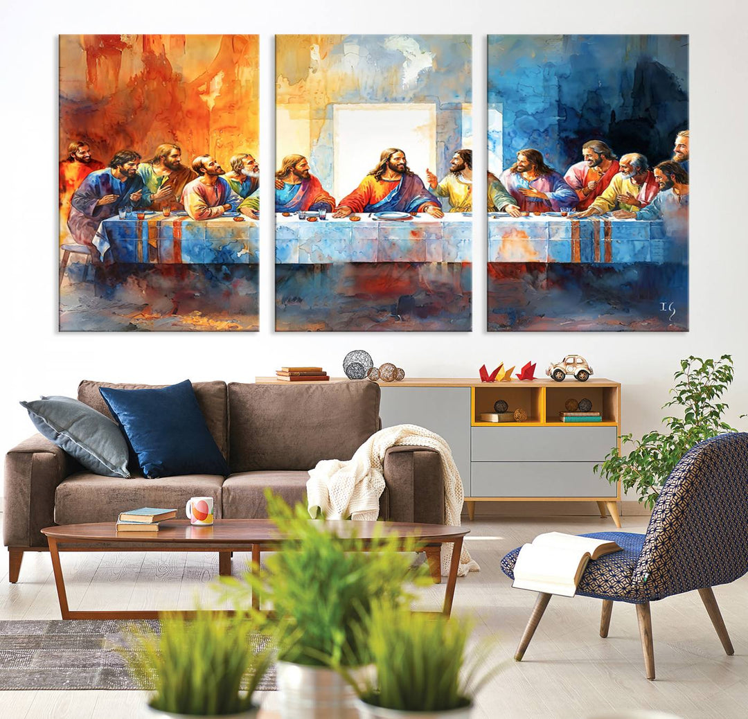 Jesus Christ Wall Art Canvas Print The Last Supper Christian Artwork for Wall Decor