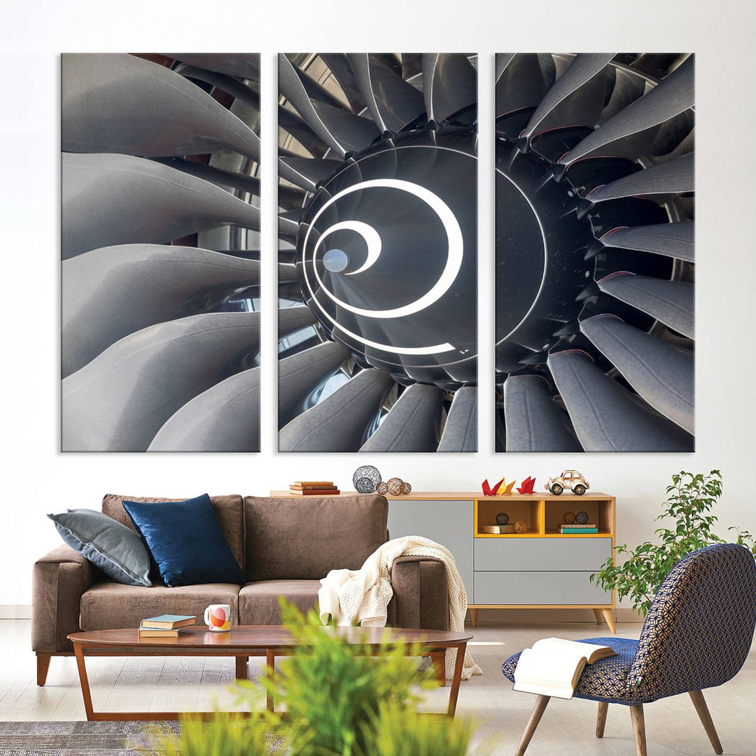 Jet Motor Wall Art Canvas Print