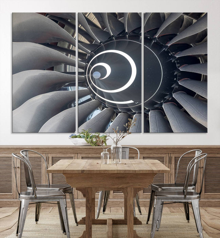 Jet Motor Wall Art Canvas Print