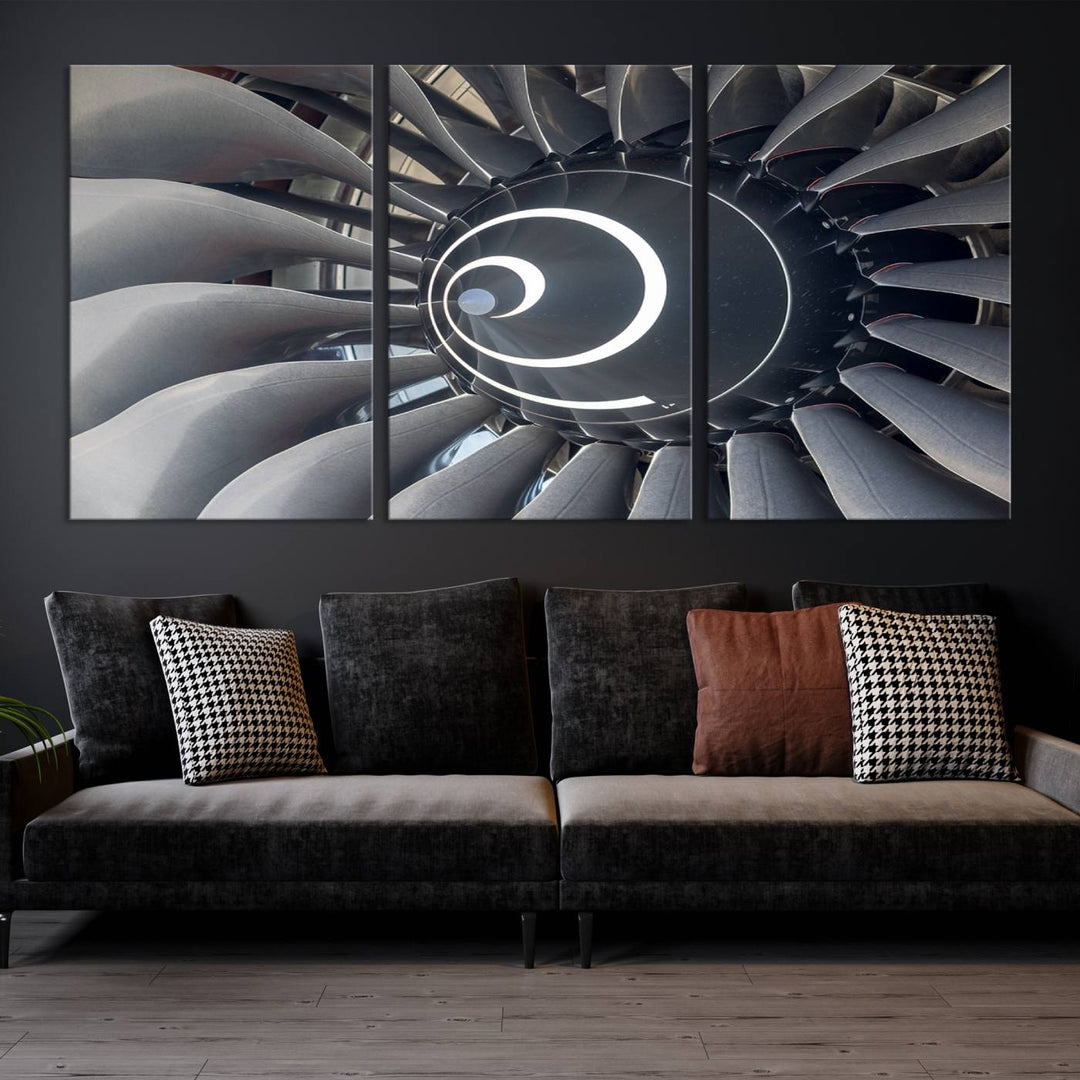 Jet Motor Wall Art Canvas Print