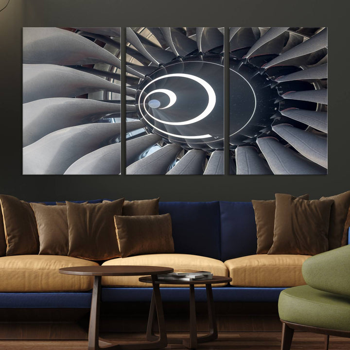 Jet Motor Wall Art Canvas Print