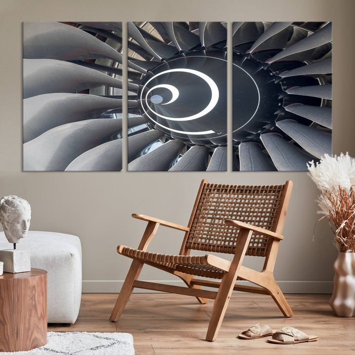 Jet Motor Wall Art Canvas Print