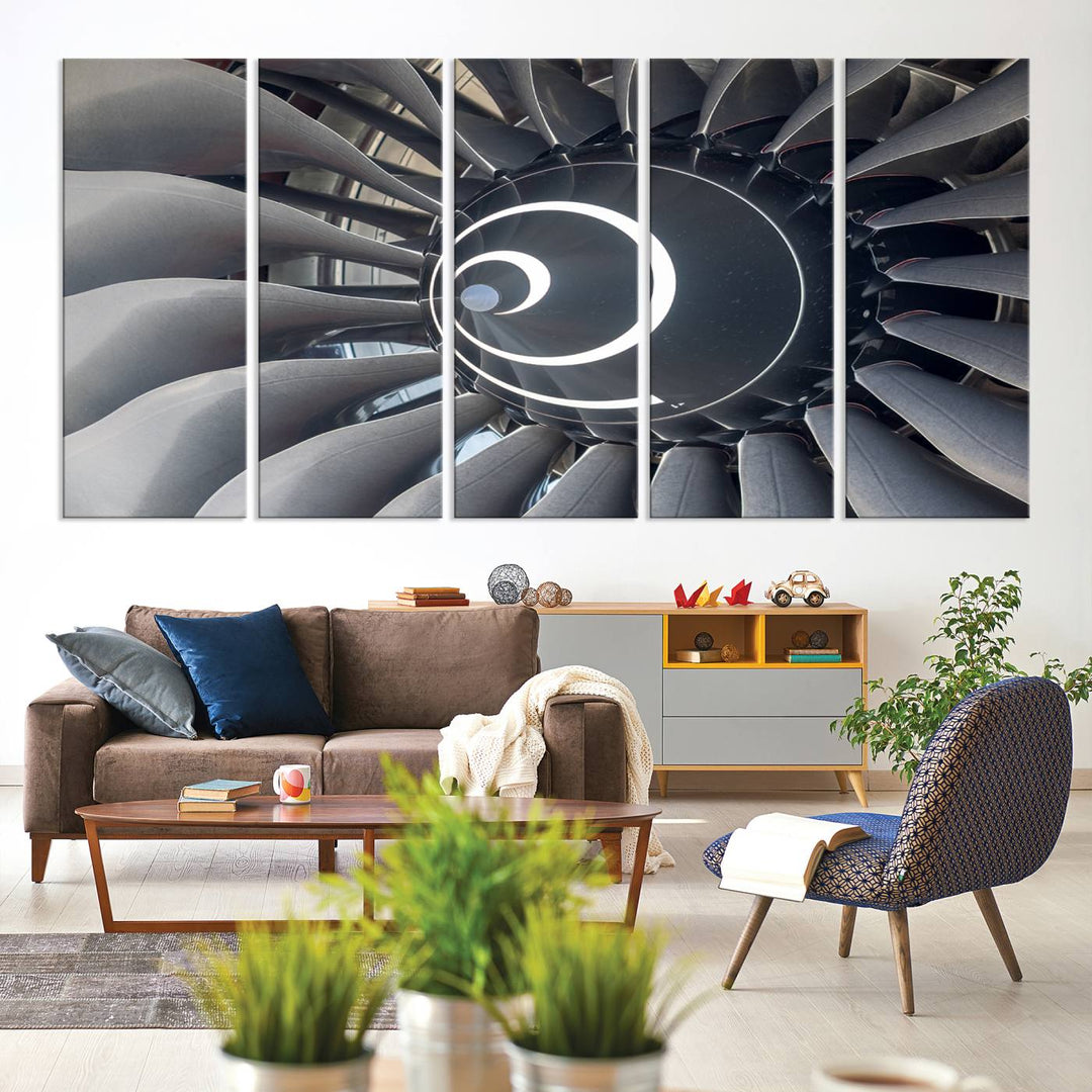 Jet Motor Wall Art Canvas Print