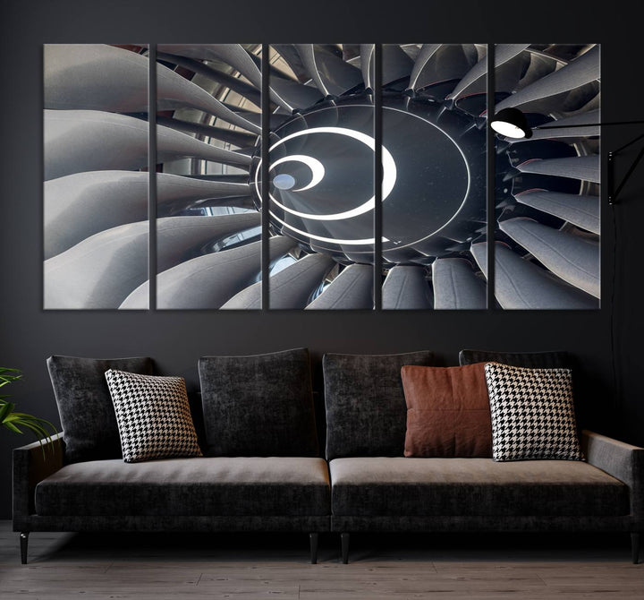 Jet Motor Wall Art Canvas Print