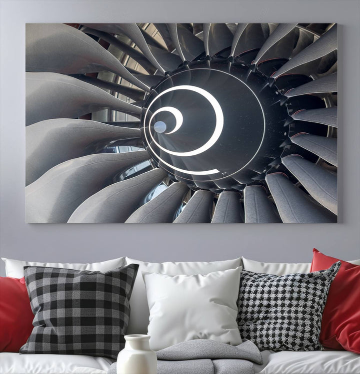 Jet Motor Wall Art Canvas Print