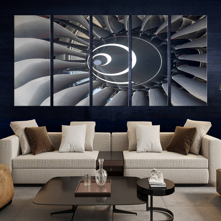 Jet Motor Wall Art Canvas Print