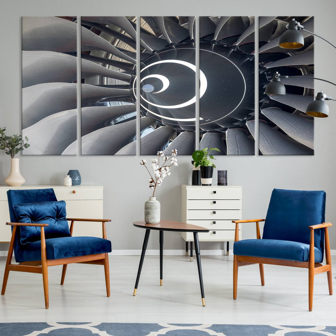 Jet Motor Wall Art Canvas Print