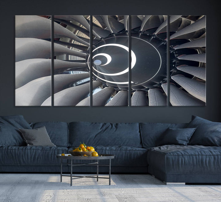 Jet Motor Wall Art Canvas Print