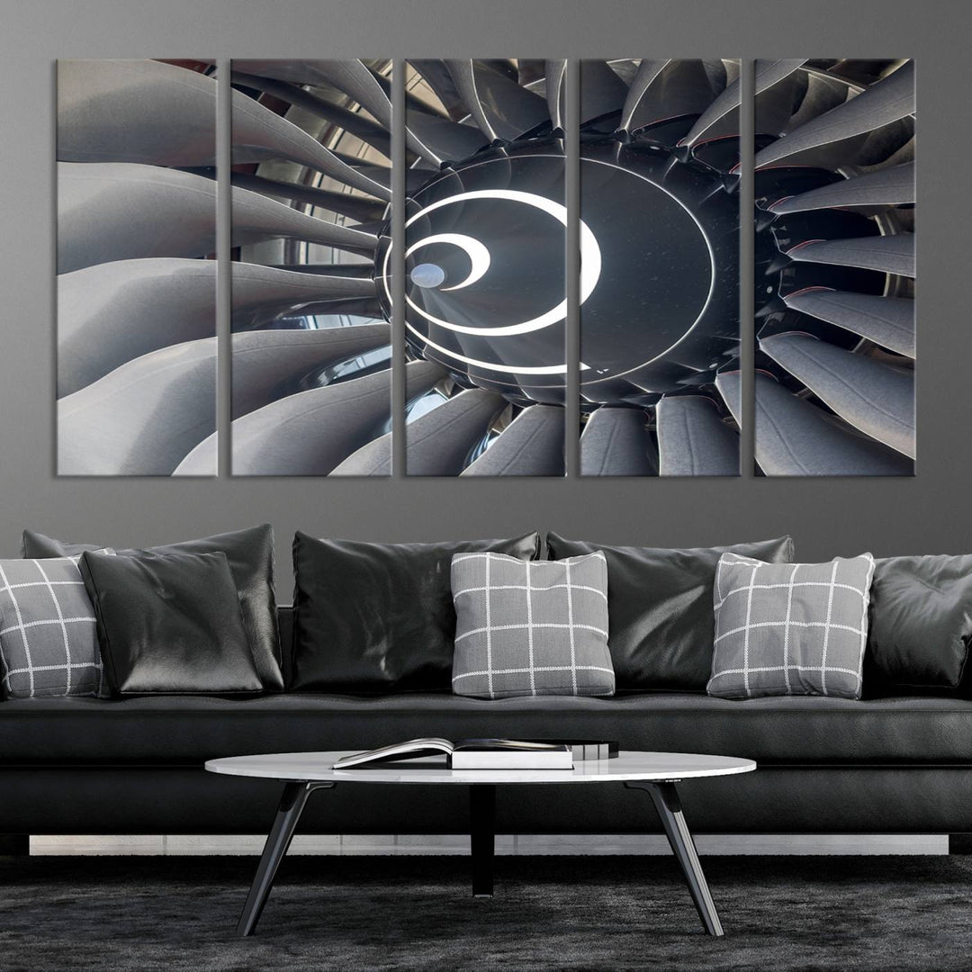 Jet Motor Wall Art Canvas Print