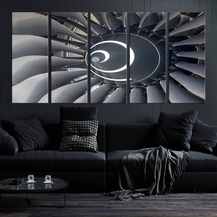 Jet Motor Wall Art Canvas Print