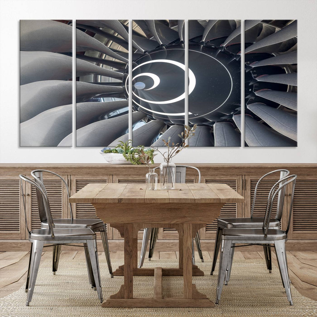 Jet Motor Wall Art Canvas Print