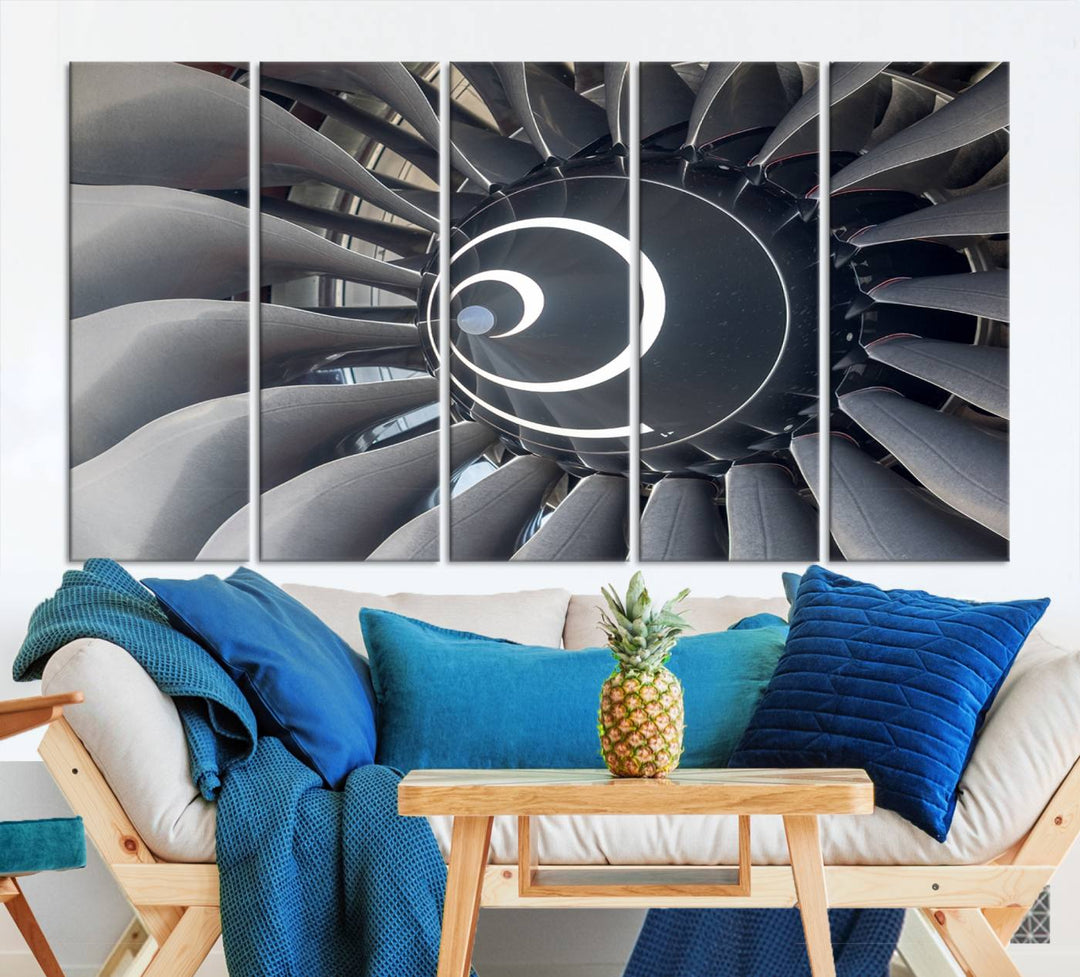 Jet Motor Wall Art Canvas Print