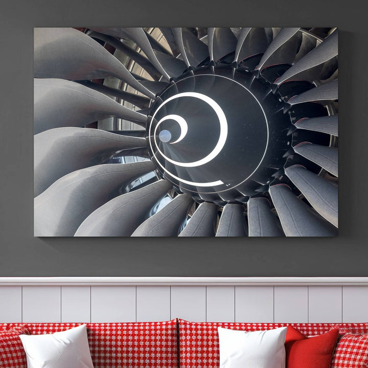 Jet Motor Wall Art Canvas Print