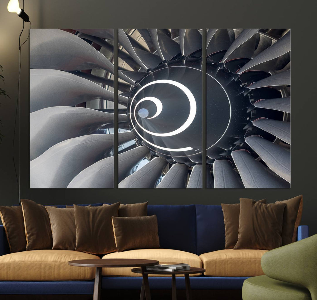 Jet Motor Wall Art Canvas Print