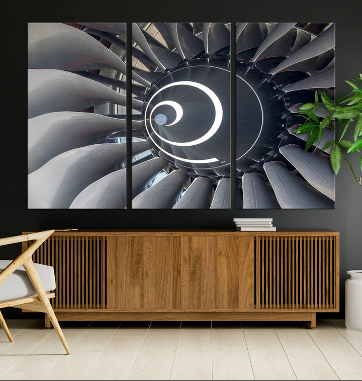 Jet Motor Wall Art Canvas Print