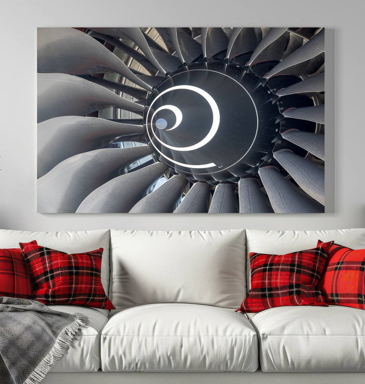 Jet Motor Wall Art Canvas Print